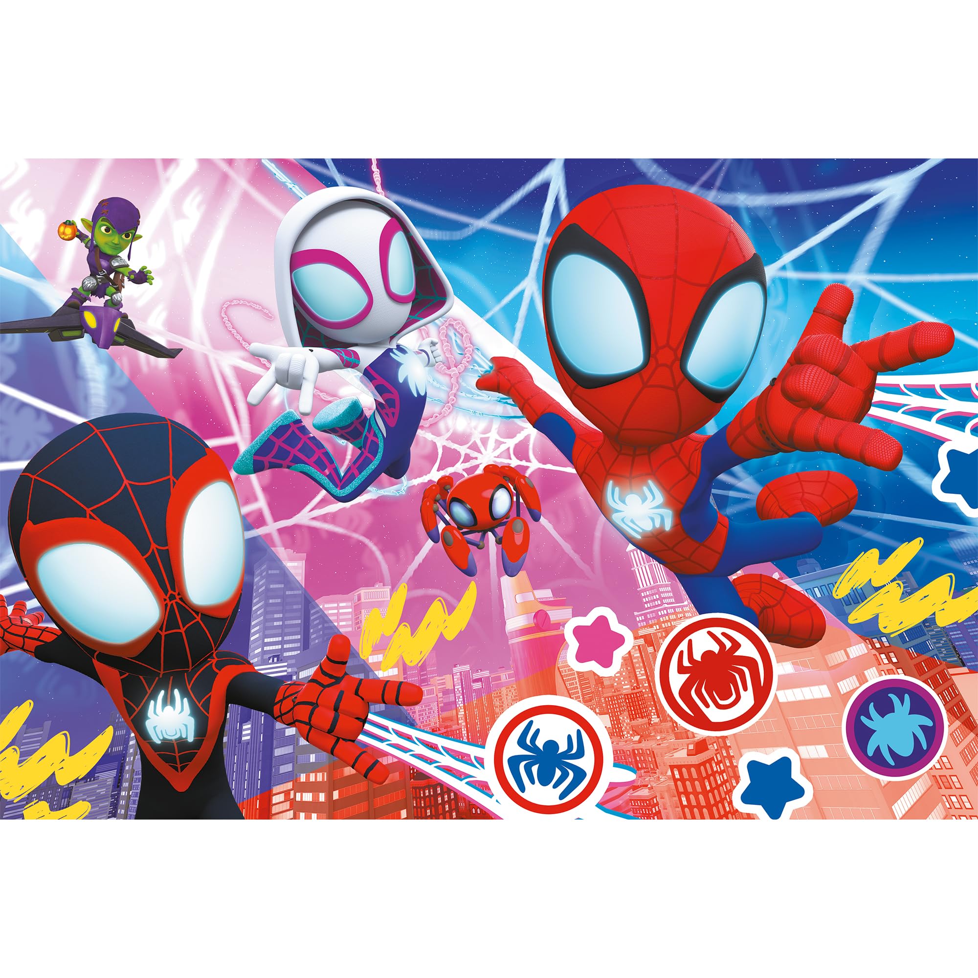 Trefl - Spidey and his Amazing Friends, Bohaterska przygoda - Puzzle 60 Elementów - Kolorowe Puzzle z bohaterami bajki, Zabawa dla Dzieci od 4 lat