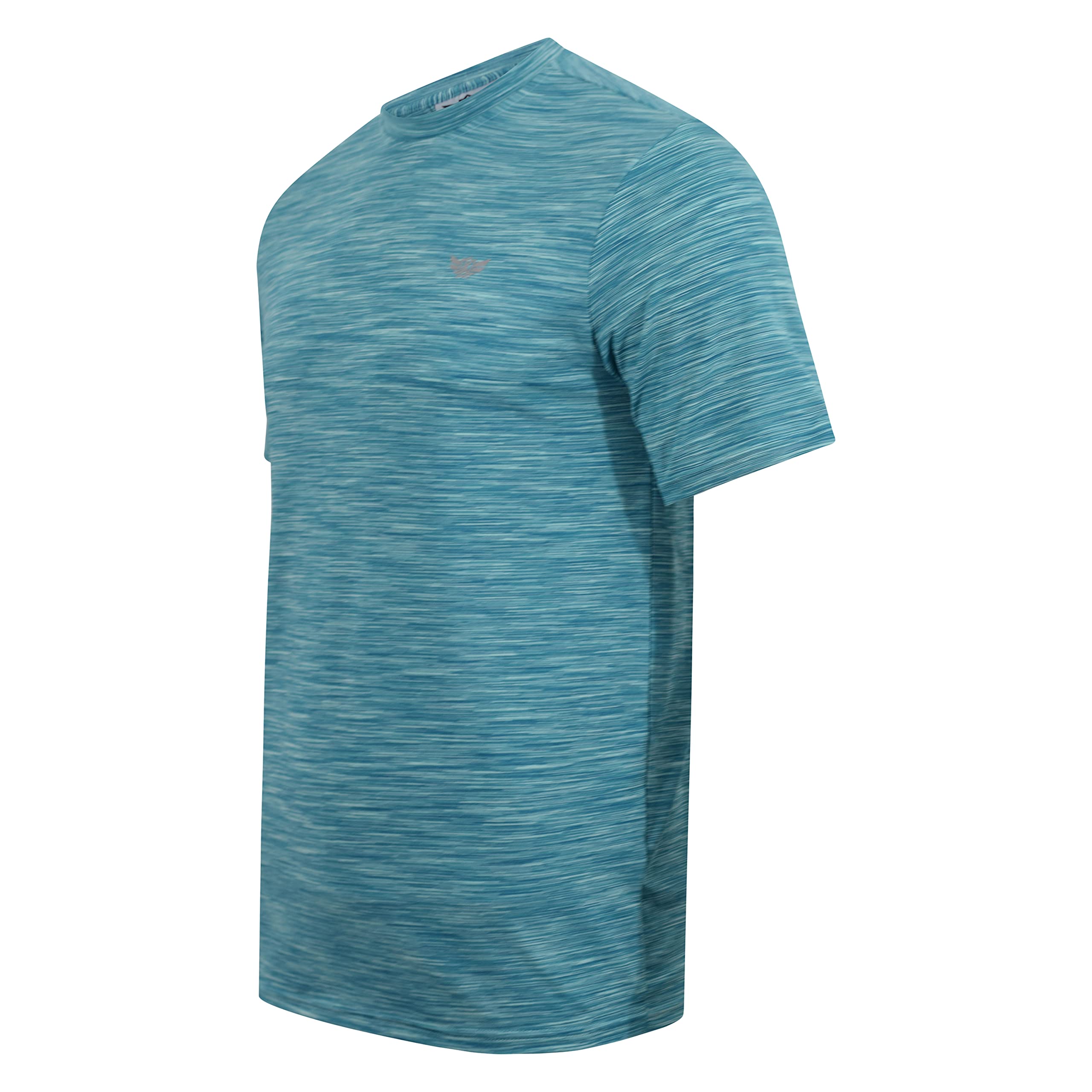 Kandor Męski T-shirt na siłownię i krótki zestaw – proaktywne męskie spodenki sportowe, trwałe męskie koszulki treningowe o wysokiej intensywności, elastyczne spodenki treningowe, odprowadzające wilgoć i rozciągliwe spodenki treningowe i koszulka UK, Aqua