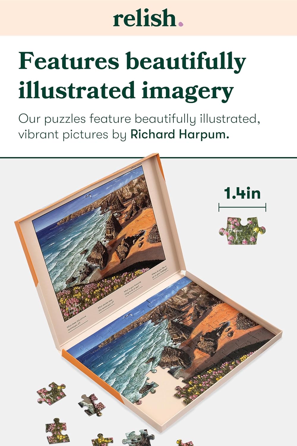 Relish 63 Piece Wild Coast Dementia Jigsaw Puzzle - Puzzles for People with Alzheimer's and or Dementia