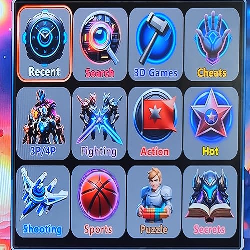 Miniatura 7 de RegiisJoy 32000 en 1 Pandoras Box 78S Retro Arcade Game Console, 4 Jugadores 3D Magical Modified Game, Search Save Delete Cheat Function, Lista de