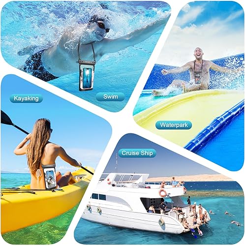 Miniatura 6 de Bolsa grande impermeable para teléfono, paquete de 2 bolsas flotantes impermeables para iPhone 17 16 15 14 13 Pro Max Galaxy S24 S23 S22 para todos