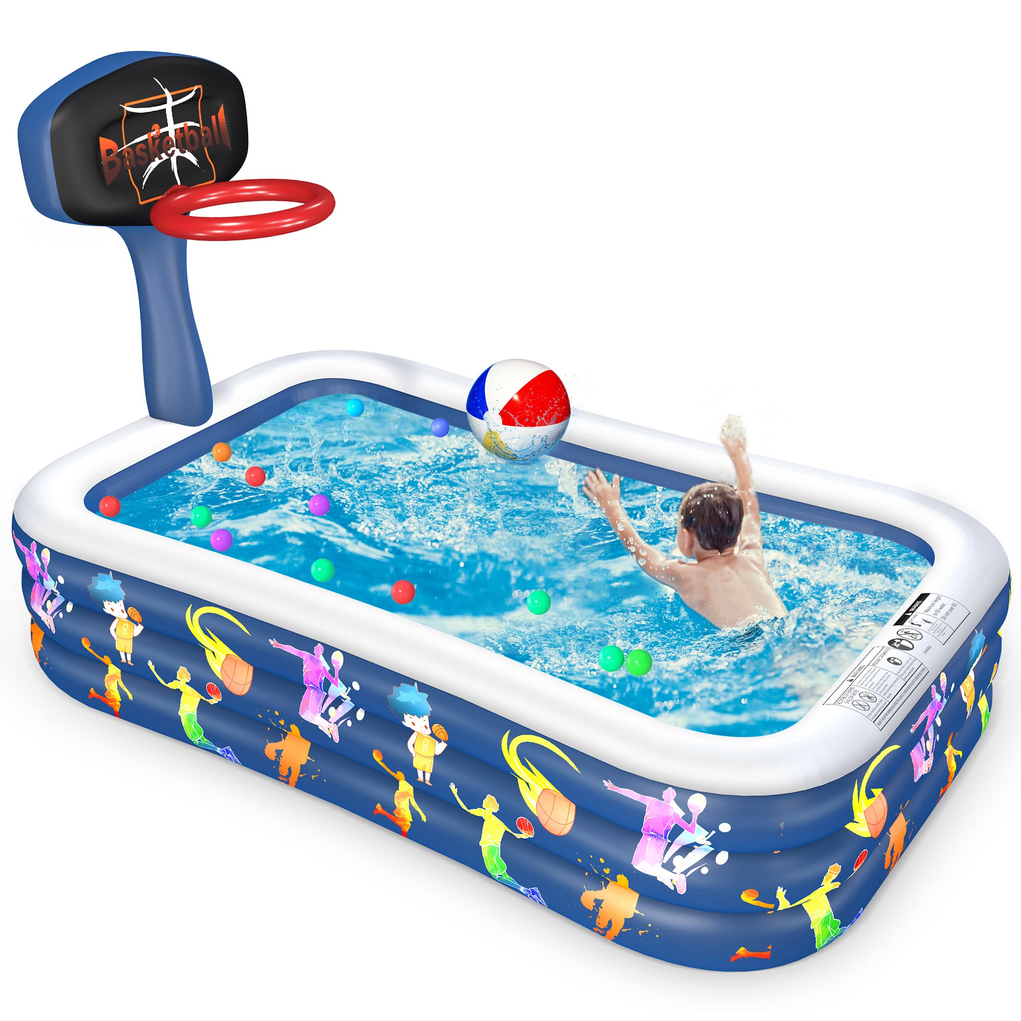 Buy Inflatable Swimming Pool, Basketball Hook Family FullSized