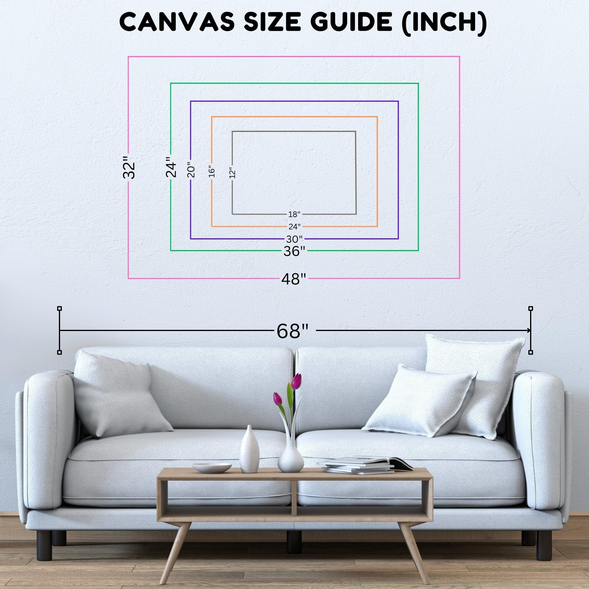 Nature Milky Way Ocean - Canvas Wall Art Print 24×16 inch (60×40 cm) - Horizontal / 1.25 inch (3 cm)