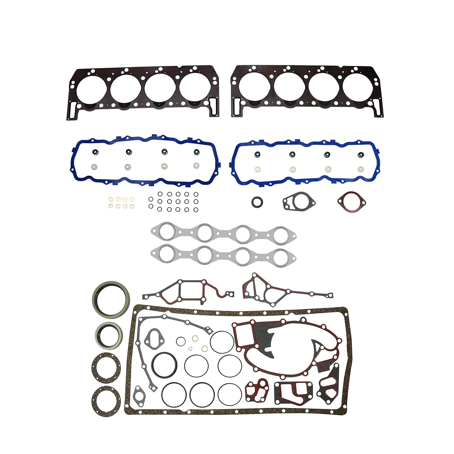 DNJ FGK4286 Full Gasket Set for 1988-1994 Ford F Super Duty F-250 F59 E-250 Econoline Club Wagon 7.3L V8 OHV 445cu Diesel Naturally Aspirated