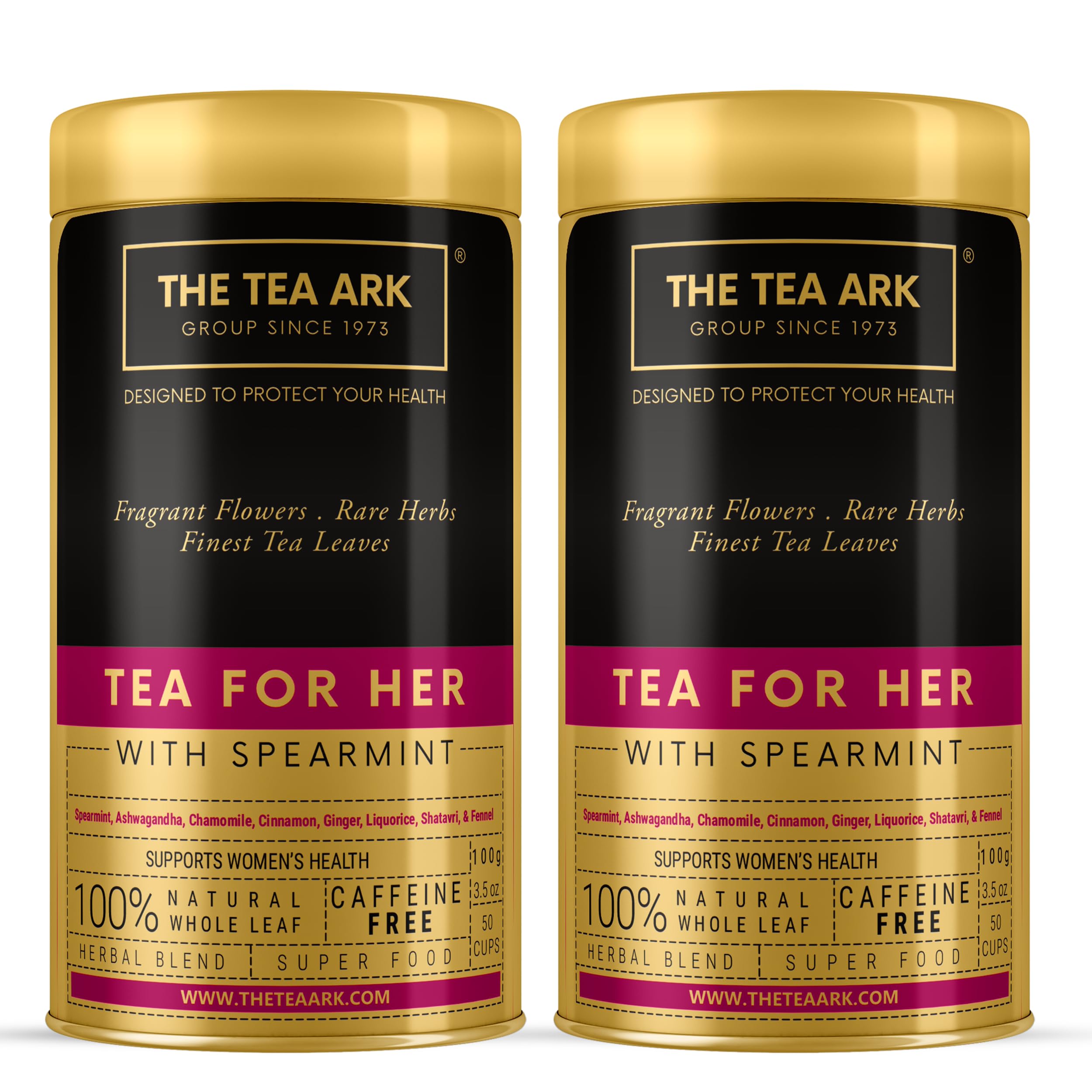 The Tea Ark Spearmint Tea for PCOS PCOD, Herbal Tea for Women with (Shatavari & Fennel) Caffeine Free, Hormonal Balance, Reduce Unwanted Hair, Clear Acne (50 Cups),100 grams Tin (2 Pack) (B0BBB8JS3F) Amazon Price History, Amazon Price Tracker