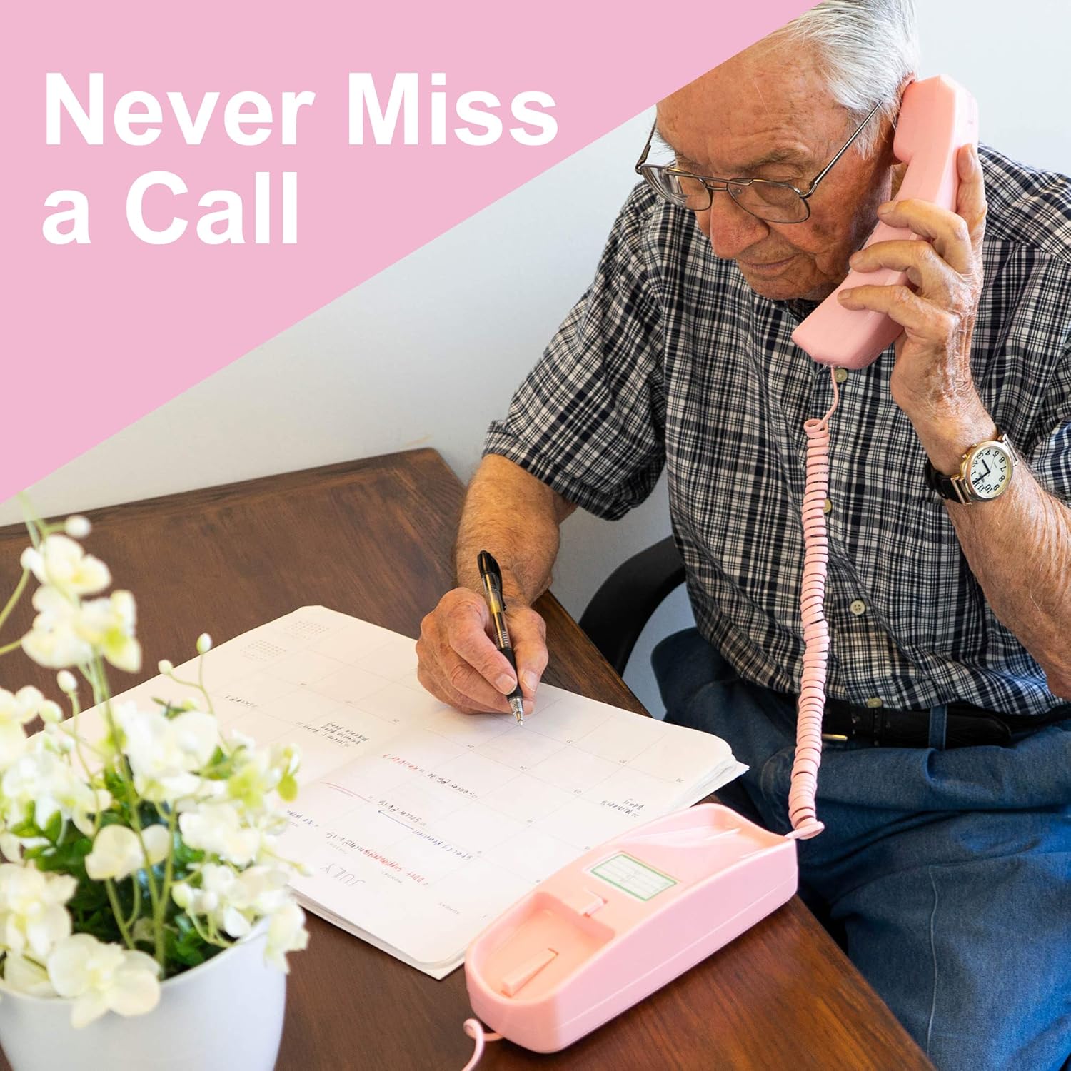 Black Friday - 40% OFF Corded Phone - Phones for Seniors - Phone for Hearing impaired - Ladies Pink - Retro Novelty Telephone - an Improved Version of The Princess Phones in 1965 - Style Big Button - iSoHo Phones ๐ฅ Crazy Deals Corded Phone - Phones for Seniors - Phone for Hearing impaired - Ladies Pink - Retro Novelty Telephone - an Improved Version of The Princess Phones in 1965 - Style Big Button - iSoHo Phones