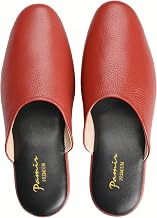 PAMIR Genuine Leather House Slippers with Memory Foam