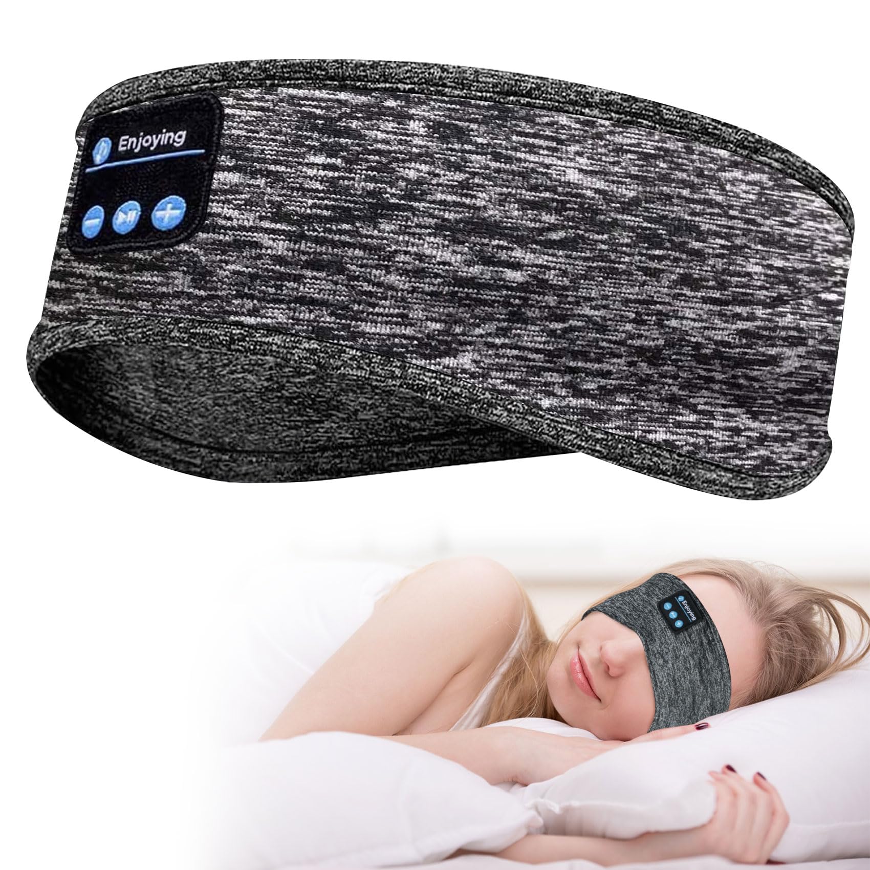 Sleep Mask with Bluetooth Headphones,Bluetooth Sleep Mask,Sleeping Headphones,Sleep Headphones Wireless Bluetooth 5.3,Bluetooth Headband,Headphones for Sleeping,Sleep Earbuds for Side Sleepers