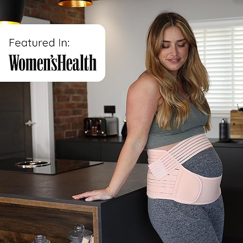 Miniatura 6 de BABYGO Cinturón de apoyo 4 en 1 para embarazo, banda de maternidad y posparto, alivia el dolor de espalda, pélvico, cadera, SPD y PGP incluye 40