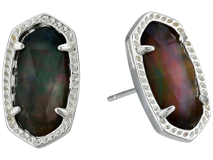 Kendra Scott  Ellie Earring (Bright Silver/Black Mother-of-Pearl) Earring