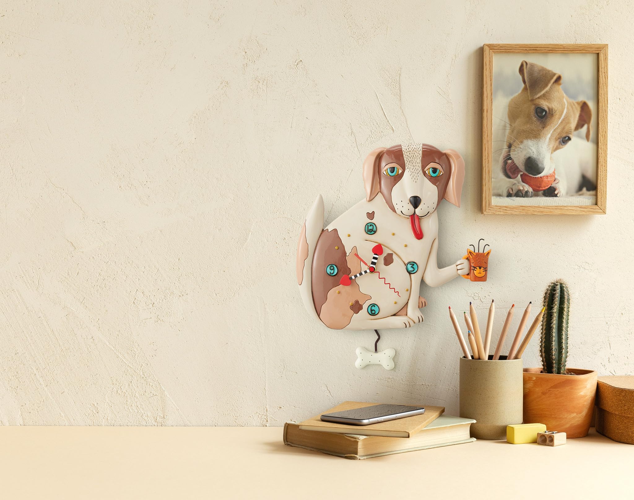 Amazon.com: Enesco Allen Designs No Bones Dog Holding a Cat Mug