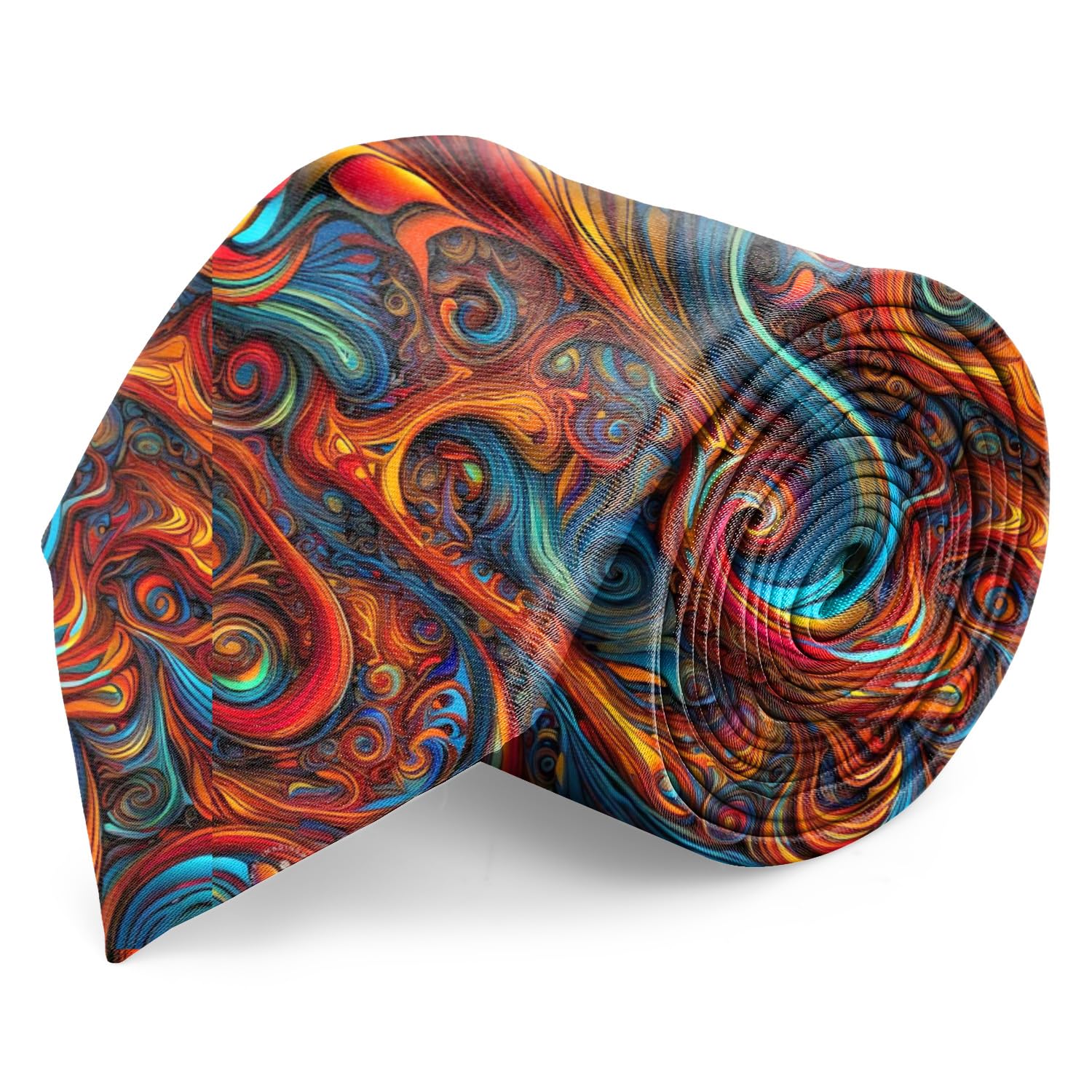 blacksmith Abstract Swirl Printed Necktie for Men-picture-55