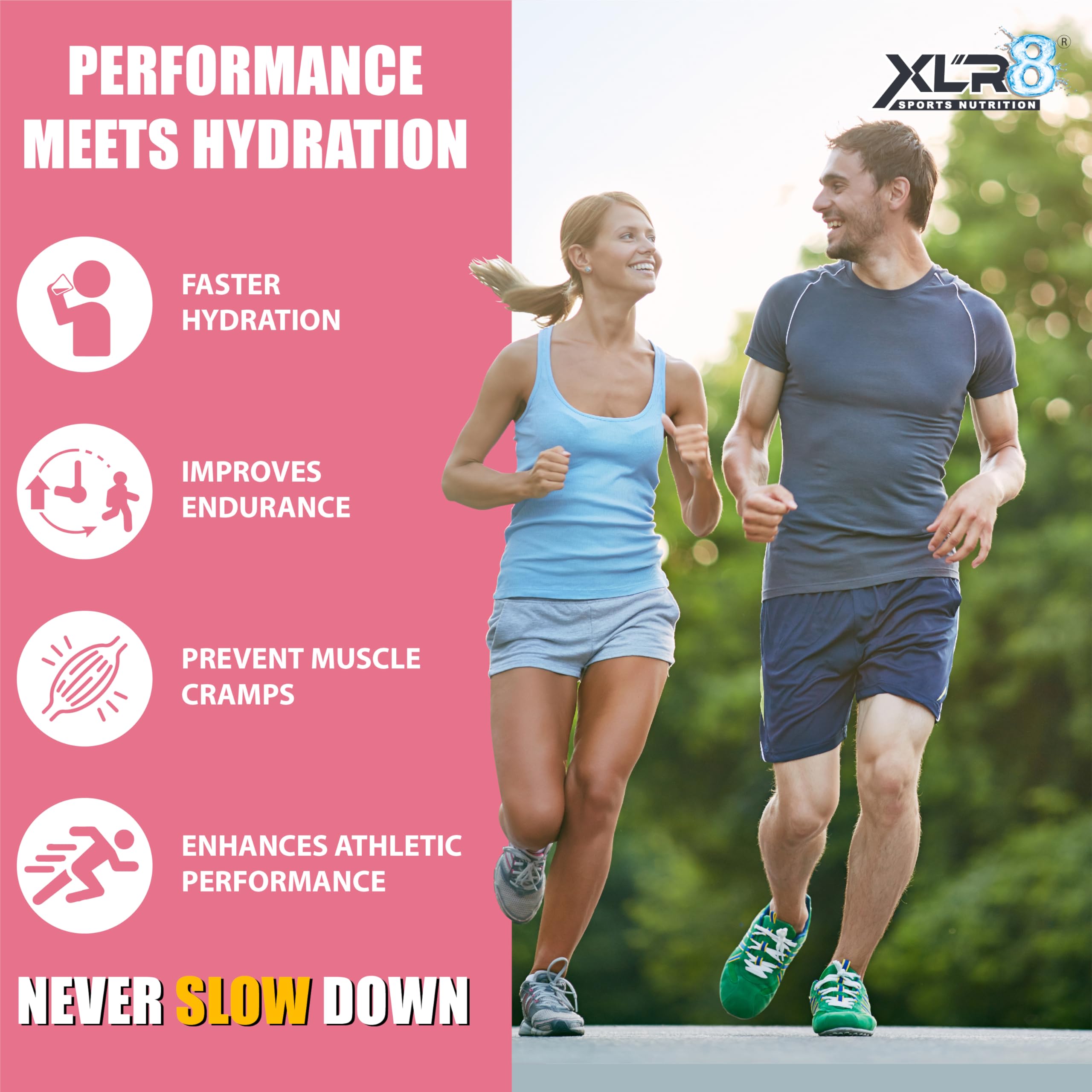 XLR8 Electrolytes Powder 1 Kg (30 Servings) | High Performance Isotonic Sports Hydration & Energy Drink Mix with Sodium, Potassium, Magnesium, Glucose & Glutamine | Instant Rehydration for Workout, Running & Endurance |Guava 2