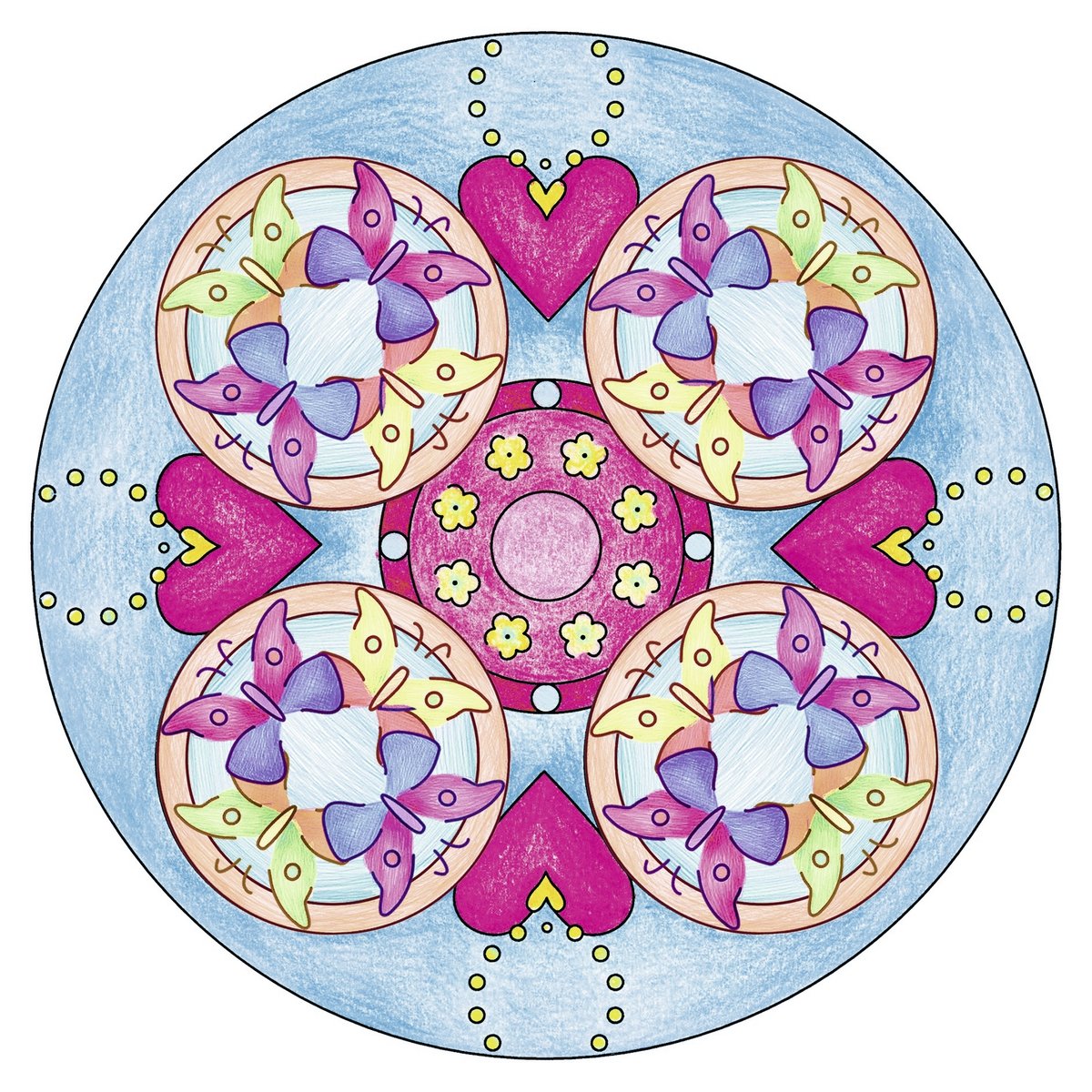 Ravensburger Mandala Designer Raiponce - Pochoir + Feuilles + Feutre - Neuf
