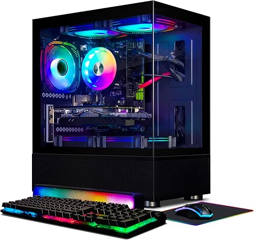 STGAubron PC de escritorio para juegos, Intel Core i7 3.4G hasta 3.9G, 32G RAM, 1T SSD, Radeon RX 580 16G GDDR5,600M WiFi, BT 5.0, ventilador RGB x