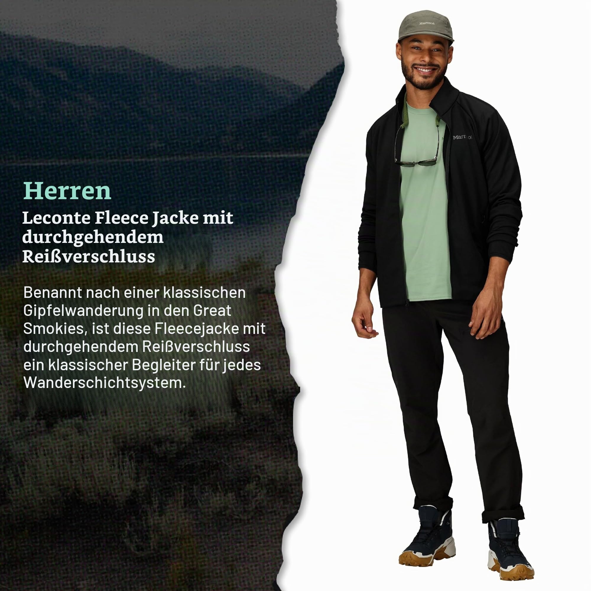 Marmot Herren Leconte Fleece Jacket Warme Fleece-Jacke, Jacke mit Reißverschluss in voller Länge, atmungsaktiv, winddichte Weste, leicht zu packen, ideal für Wandern & als Midlayer (1er Pack)