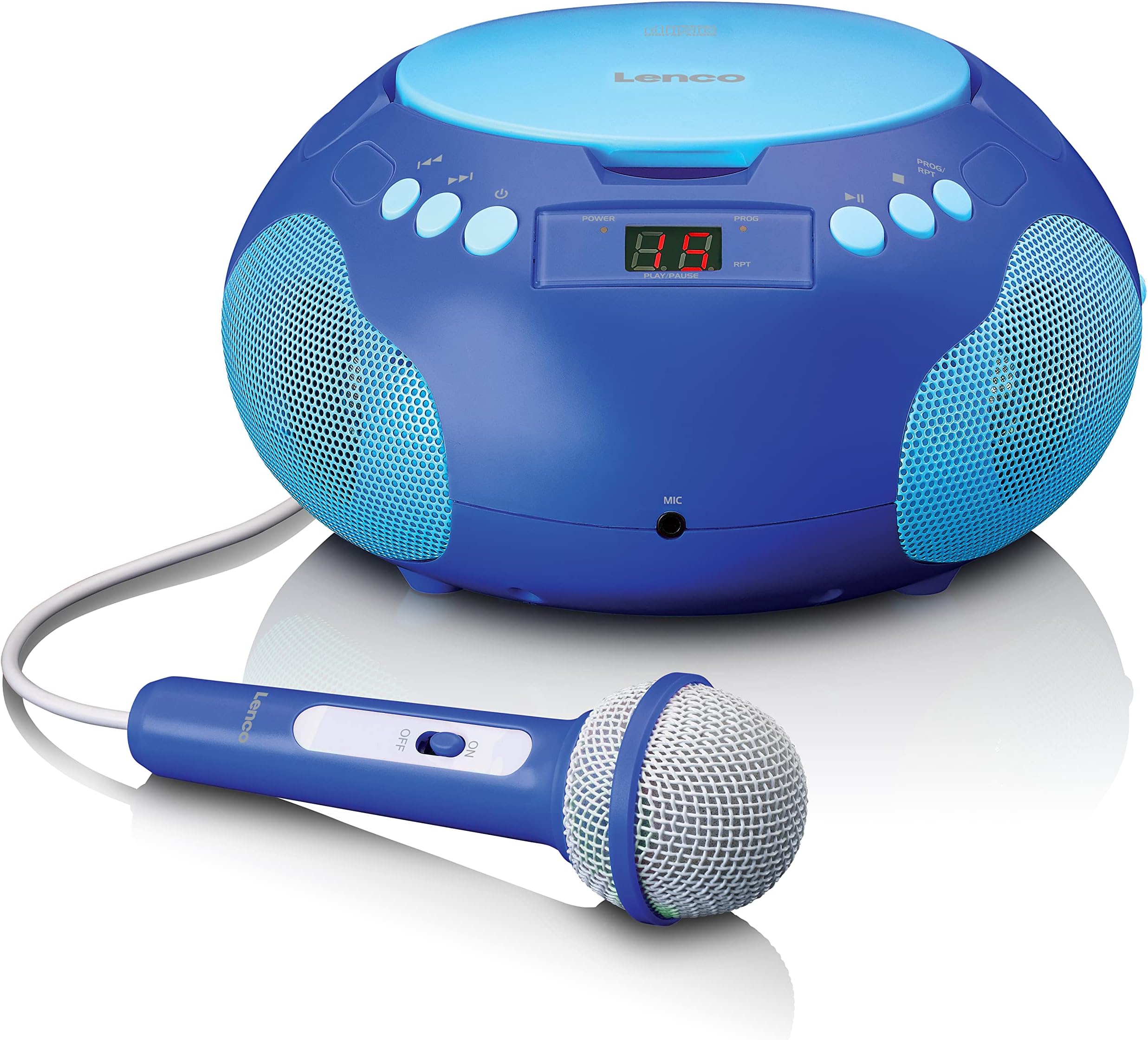Kinderradio Mit Cd Und Kassette Und Mikrofon Karcher RR 5026 tragbares CD Radio - bunte Kinder-Boombox mit CD-Player
