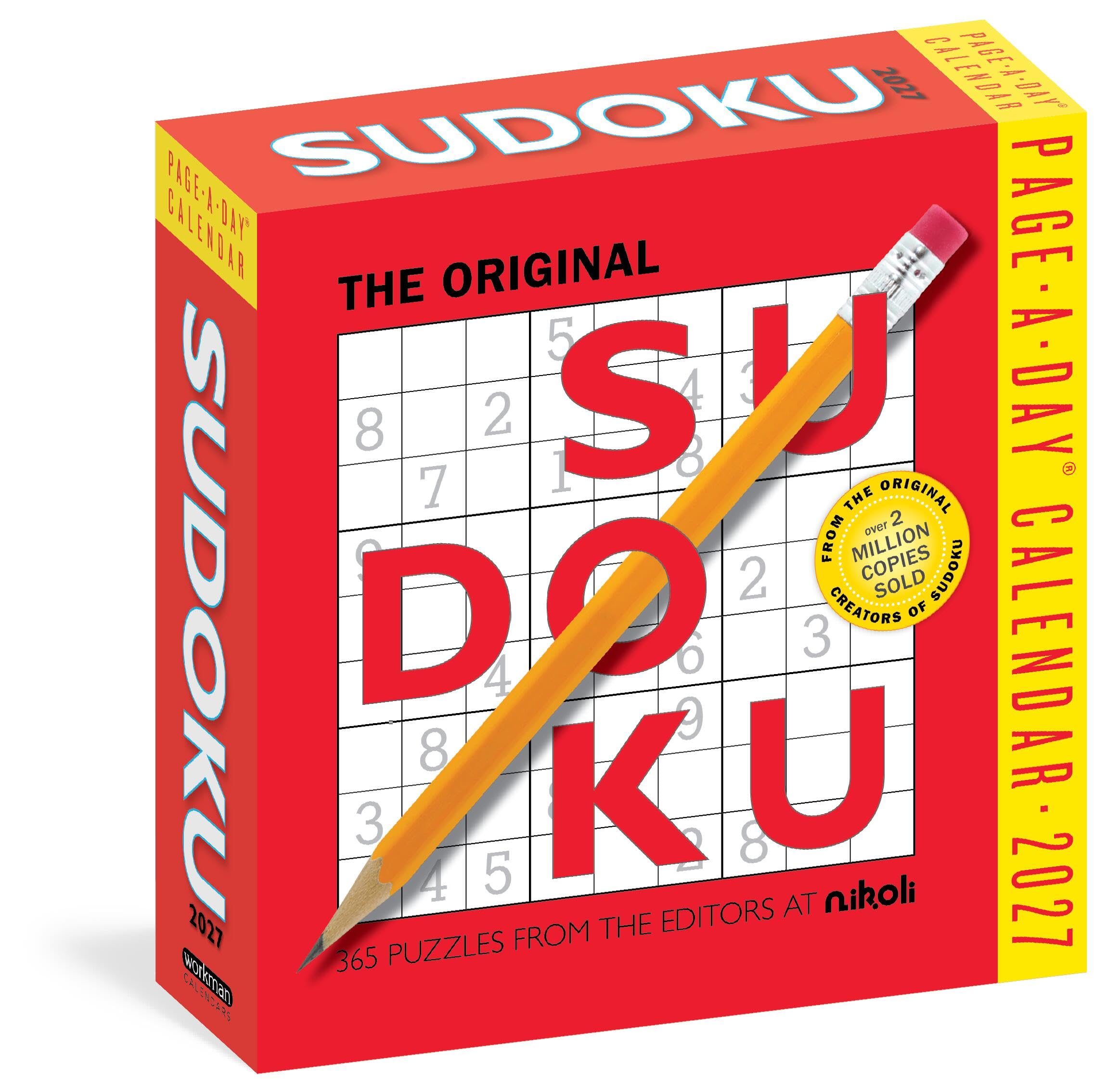 Original Sudoku Page-A-Day® Calendar 2027: 365 Puzzles from the Experts at Nikoli
