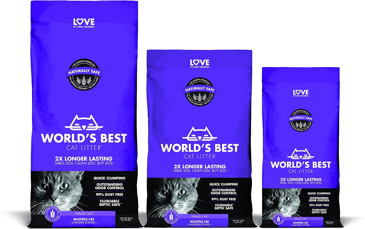 World's Best Cat Litter, Scented Clumping Litter Formula for Multiple Cats, 28-Pounds