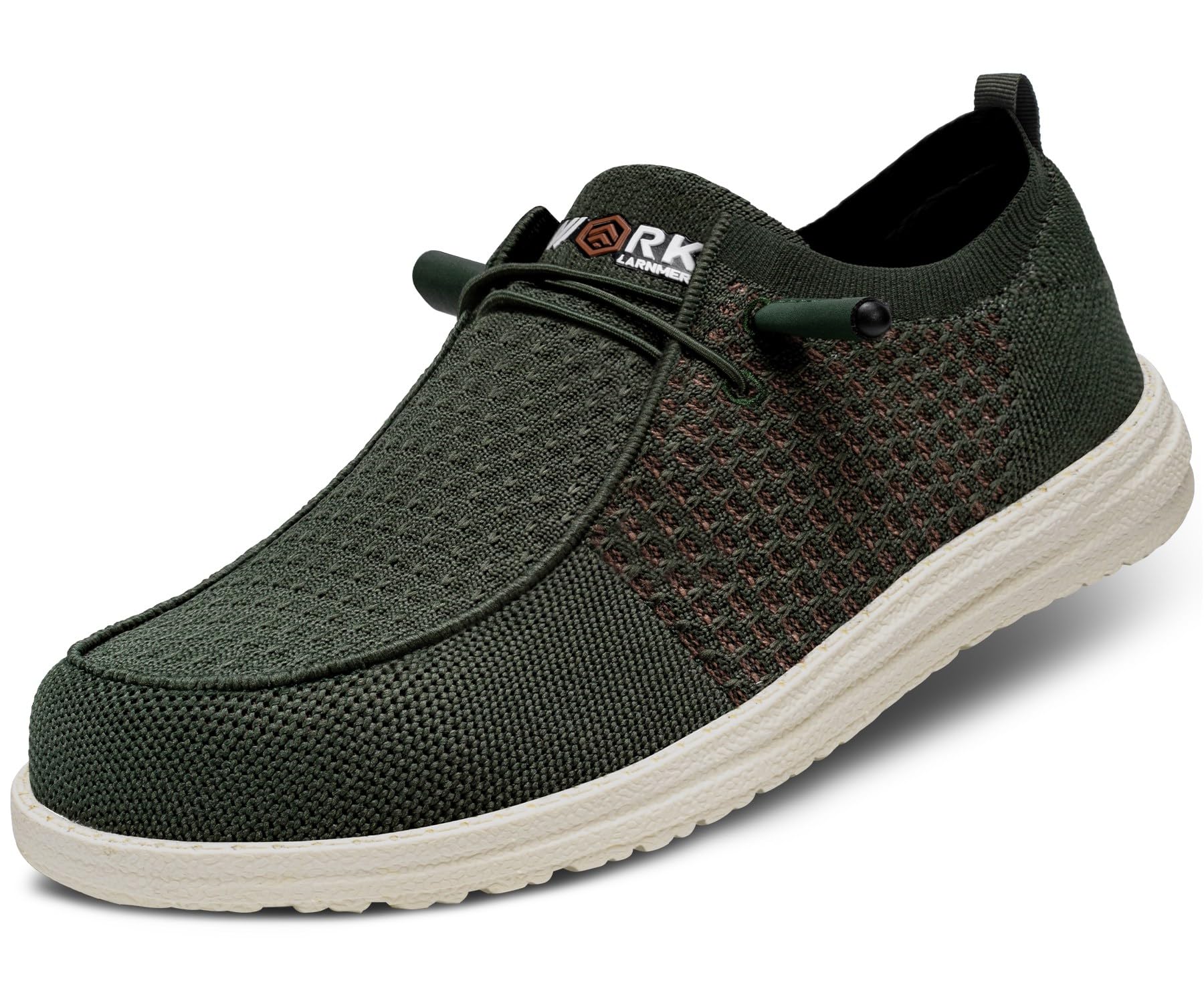 LARNMERN Air Cushion Steel Toe Shoes for Men Slip Resistant Puncture Proof Work Sneakers Anti-Static Safety Footwear Breathable Lightweight