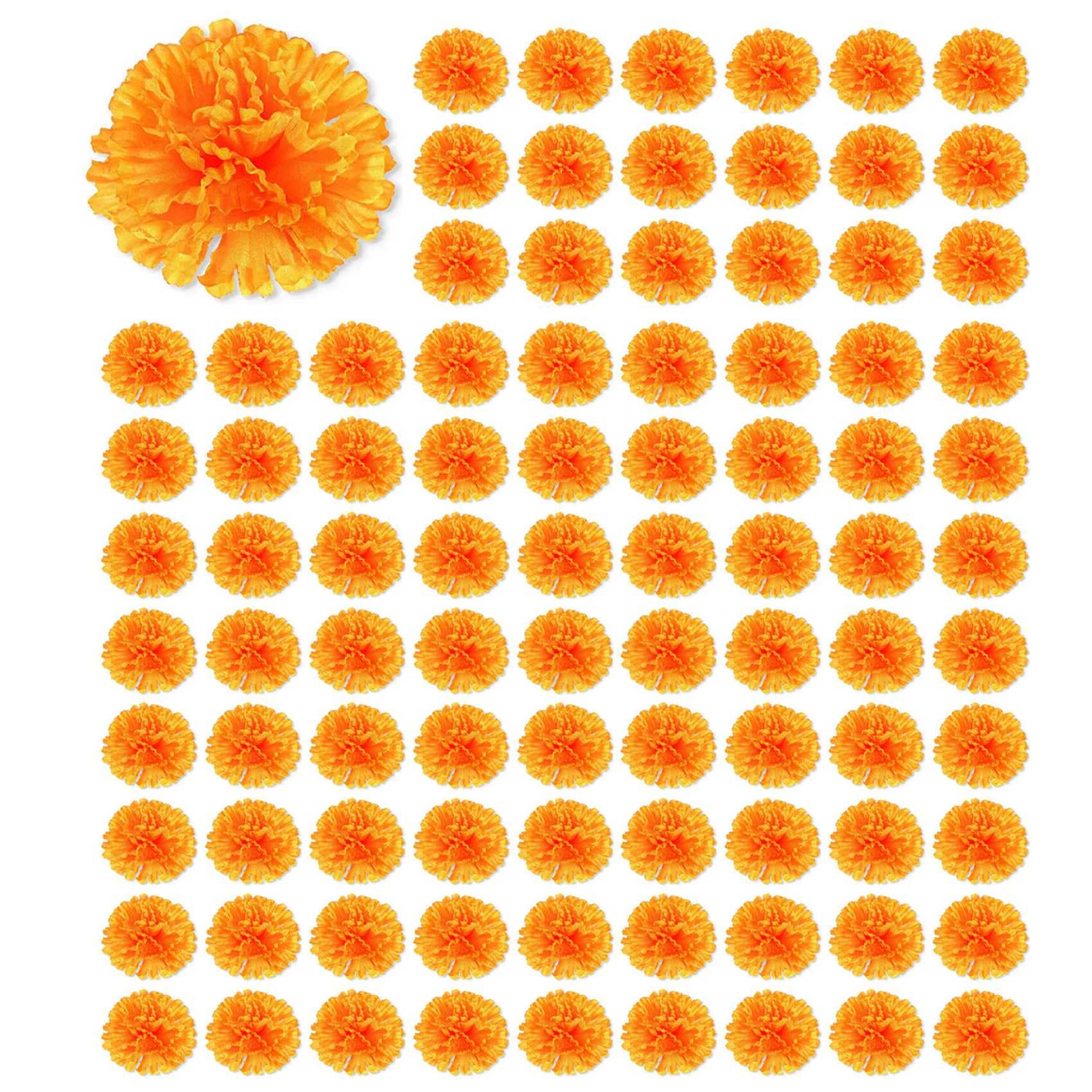 Fleurs de souci artificielle pour décorer l'autel du Jour des Morts