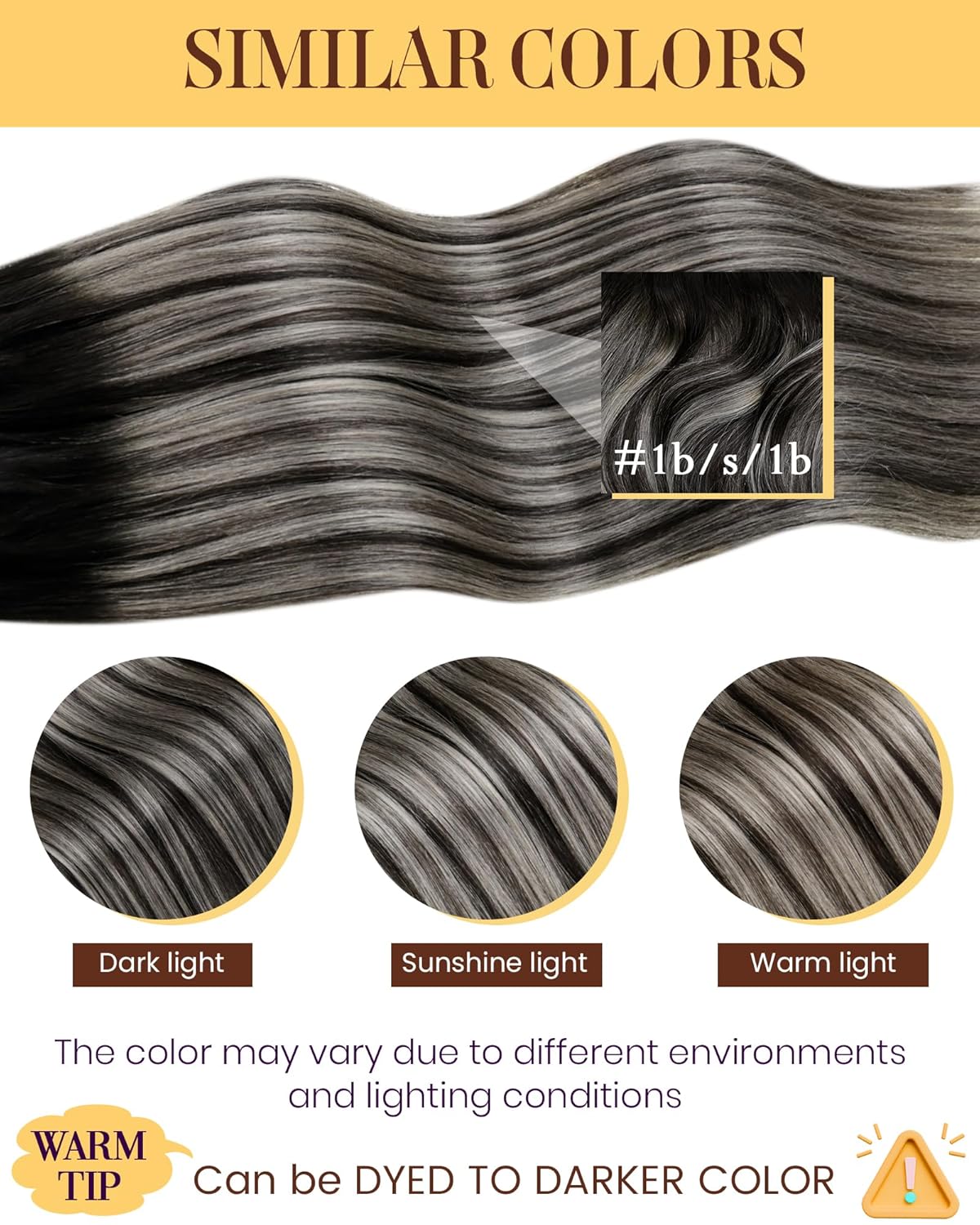 Hetto Ktip Human Hair Extensions Balayage K Tips Hair Extensons Real Human Hair Black to Silver Grey U Tip Hair Extensions Straight 14 Inch 50G 50S