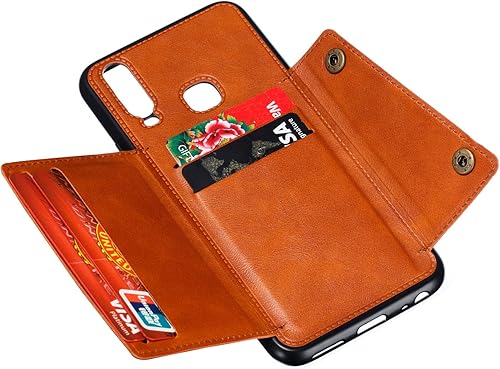 Miniatura 3 de Funda para Vivo Y19 con ranura para tarjeta Vivo U3, funda para Vivo Y5s / U20 / Z5i V1934A V1941A V1941T 1915 funda marrón