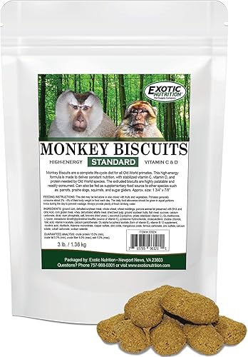 Monkey Biscuits (naranja, 9 libras) - Galletas saludables y crujientes para perros de pradera, loros, ardillas, planeadores de azúcar, hámsters,