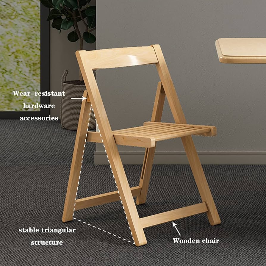 Sedia Pieghevole In Legno Di Faggio Stile Birreria - Arancione Per Interni Ed Esterni