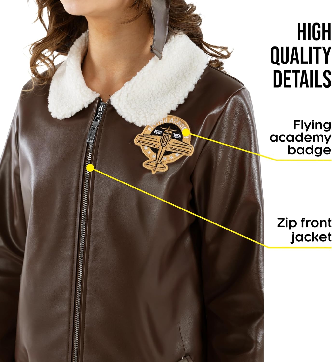 Morph Amelia Earhart Costume for Girls, Pilot Costume For Kids, Girl Aviator Costumes Historical Halloween Costumes For Girls - Image 3