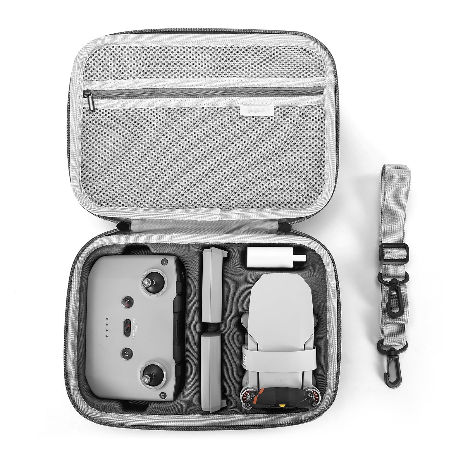 Mini 4K Tasche, tragbare Aufbewahrungstasche, kompakte Reisetasche für DJI Mini 2 SE Drohne und Controller-Zubehör mit Tragegurt und Propellerhalterungen
