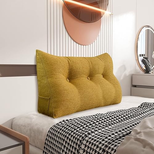 Almohada de cuña para cabecero, almohada de lectura para sentarse en la cama, respaldo de adulto, almohada triangular grande para sofá, cojín de