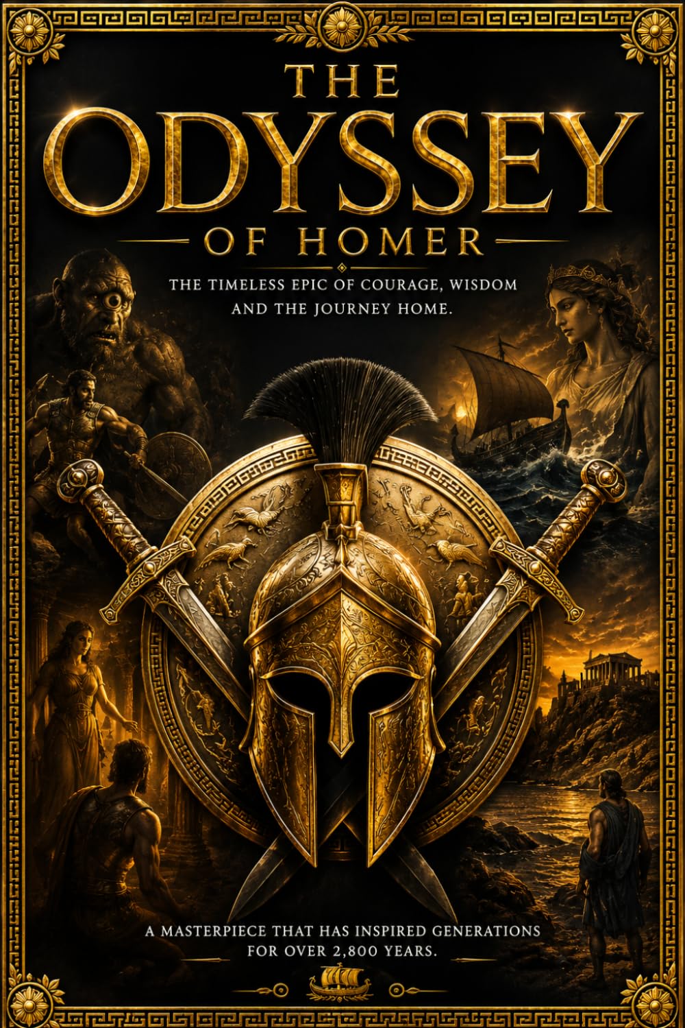 The Odyssey of Homer: The Complete Epic of Odysseus' Journey Home After the Trojan War, Including the Homeric Hymns, Epigrams, and The Battle of the ... Ancient Greek Literature | Unabridged Edition