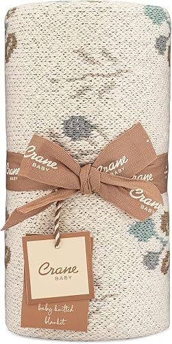 Vista 25 de Crane Baby Manta de algodón suave, 36 x 36 pulgadas, para niños y niñas, color crema Blanco