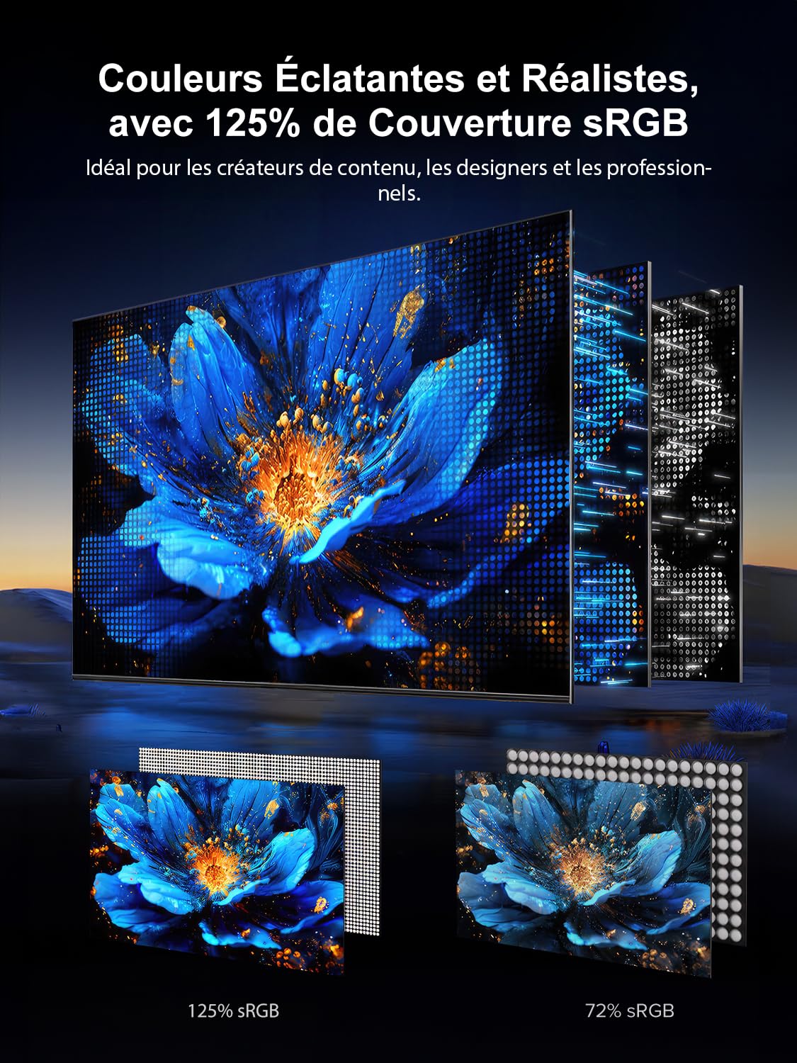 UPERFECT 18,5 Pouces 120Hz Écran Portable avec Display Mat Full HD 1920x1080 | Protection des Yeux | USB C | Mini HDMI pour PC Téléphone Portable PS4/5 Xbo Raspb Pi | Compatible VESA