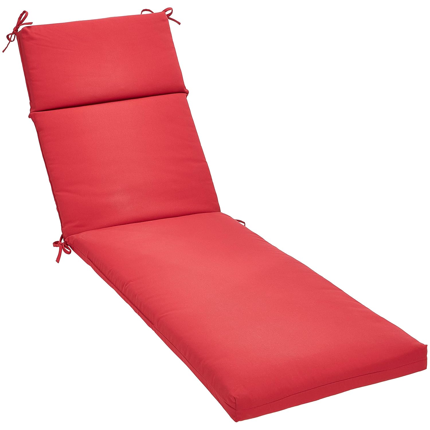 Amazonbasics Outdoor Lounger Patio Cushion Red,Polyester Canvas , 72
