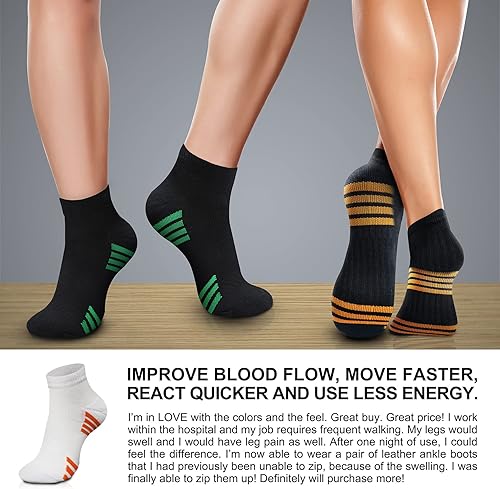 Miniatura 2 de CHARMKING Calcetines de compresión para mujeres y hombres, circulación de 15 a 20 mmHg, lo mejor para atletismo, correr, ciclismo, enfermera, uso
