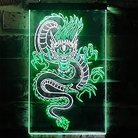 Vista 62 de ADVPRO Chinese Dragon Room Display Dual Color LED Neon Sign Green & Red 16" x 24" st6s46-i3225-gr