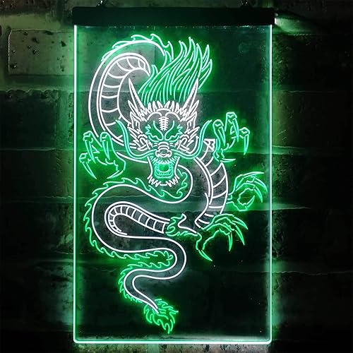 Vista 62 de ADVPRO Chinese Dragon Room Display Dual Color LED Neon Sign Green & Red 16" x 24" st6s46-i3225-gr