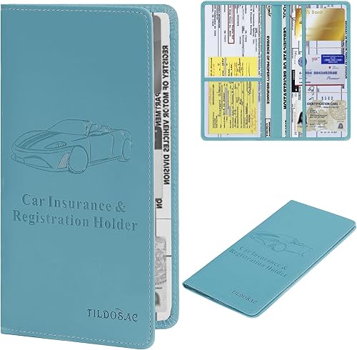 Miniatura 7 de Versión mejorada Soporte para registro y seguro de automóvil | Organizador de documentos premium y organizador de documentos de guantera de