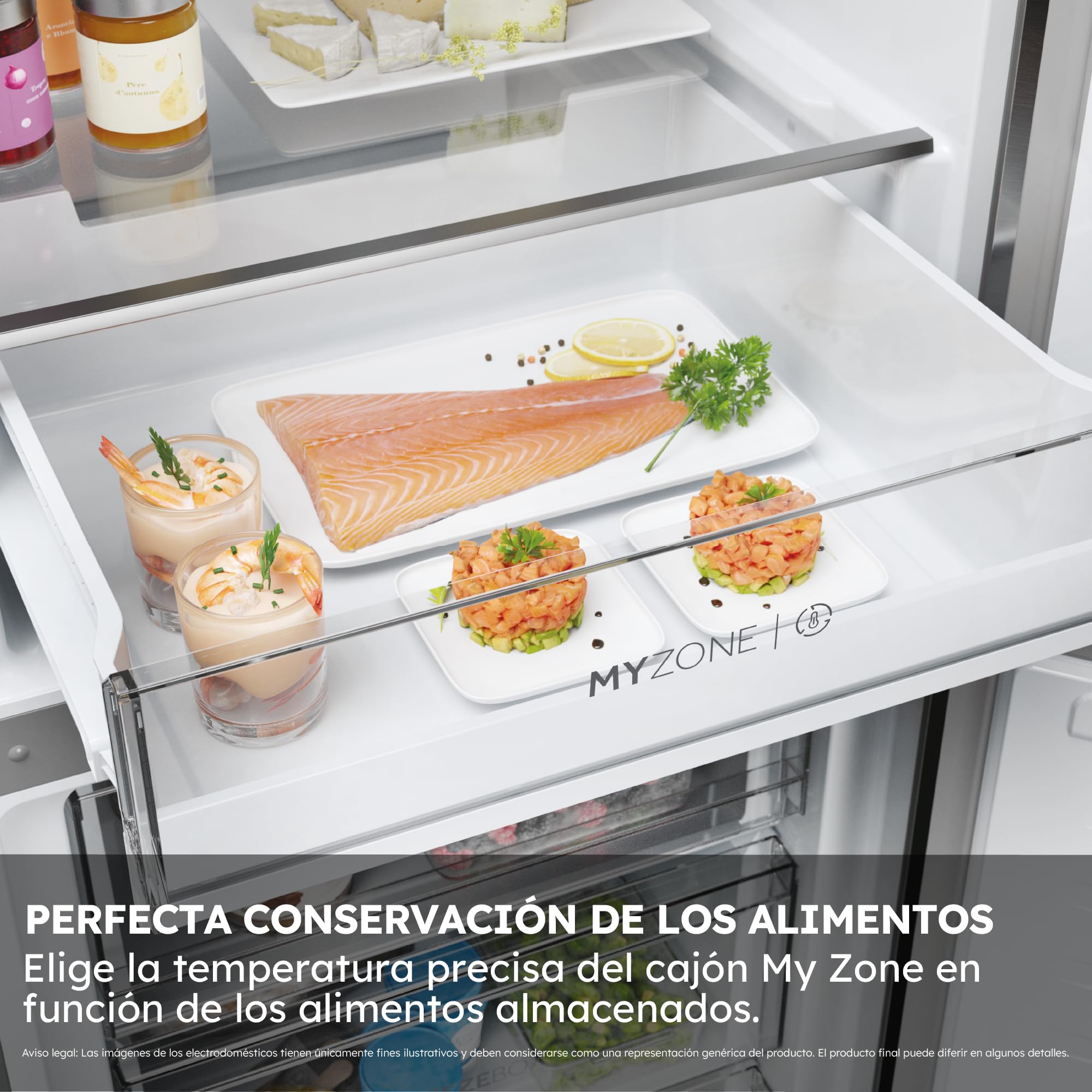 Haier 2D 60 Series 3 Pro HDPW3620CNPD - Frigorífico Combi, Funciones inteligentes, Conexión WIFI, Motor Inverter, Cajón My Zone Pro, Total No Frost, Ancho 60cm, 406L, Iluminación LED, Dark Inox