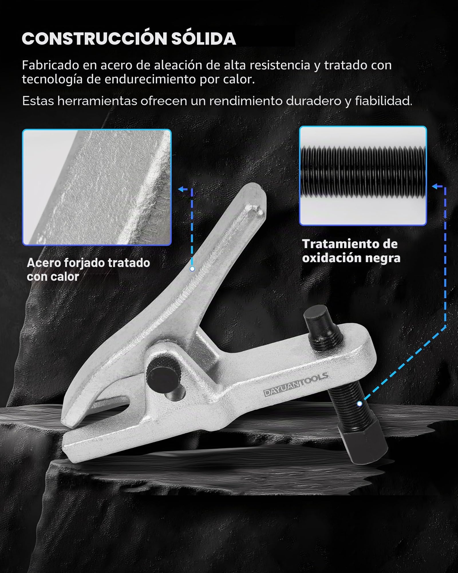 DAYUAN Juego de 3 piezas: extractor de rótula, extractor de terminal de dirección, extractor de articulación esférica, herramienta