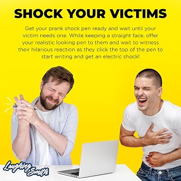 Laughing Smith Shock Pen - The Ultimate Electric Prank Toy - Hilarious Gag Gift For Friends And Family (2-Pack)