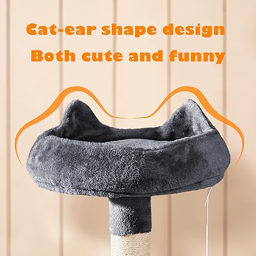 Miniatura 99 de Yaheetech Torre para gatos, árbol de gato de 70.5 pulgadas para gatos de interior, árbol trepador de varios niveles con condominio y perchas