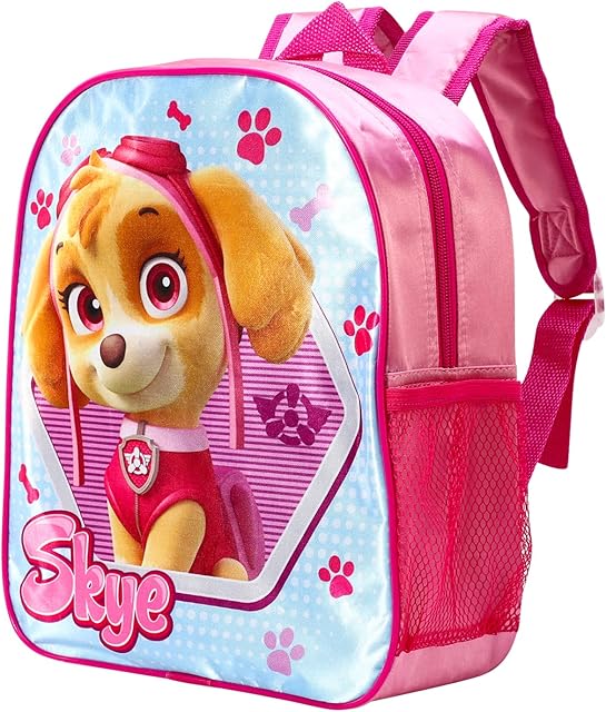 Templar Paw Patrol Girl Kids Childrens Backpack School Rucksack Travel Bag Boys Girls with side mesh pocket, Multicolor, 24.5cm (height), 29cm (width), 10cm (depth)