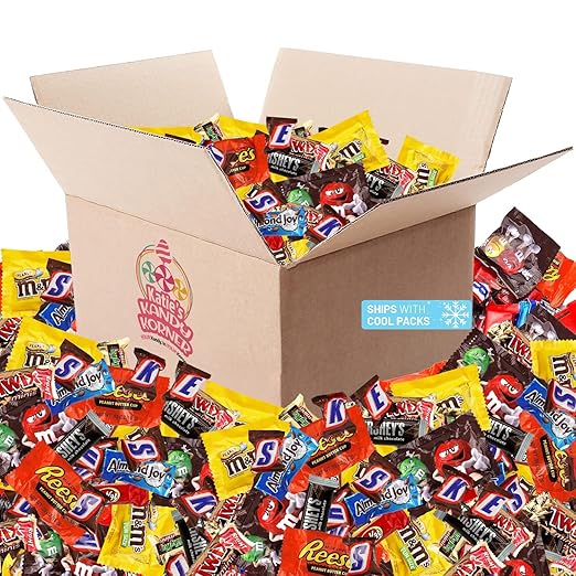 Assorted Chocolate Candy Mix - Individually Wrapped Milk, Dark, and White Chocolates - 5lb Bulk Variety Pack for Snacking, Sharing, and Gifting - Ideal for Home, Office, and Events