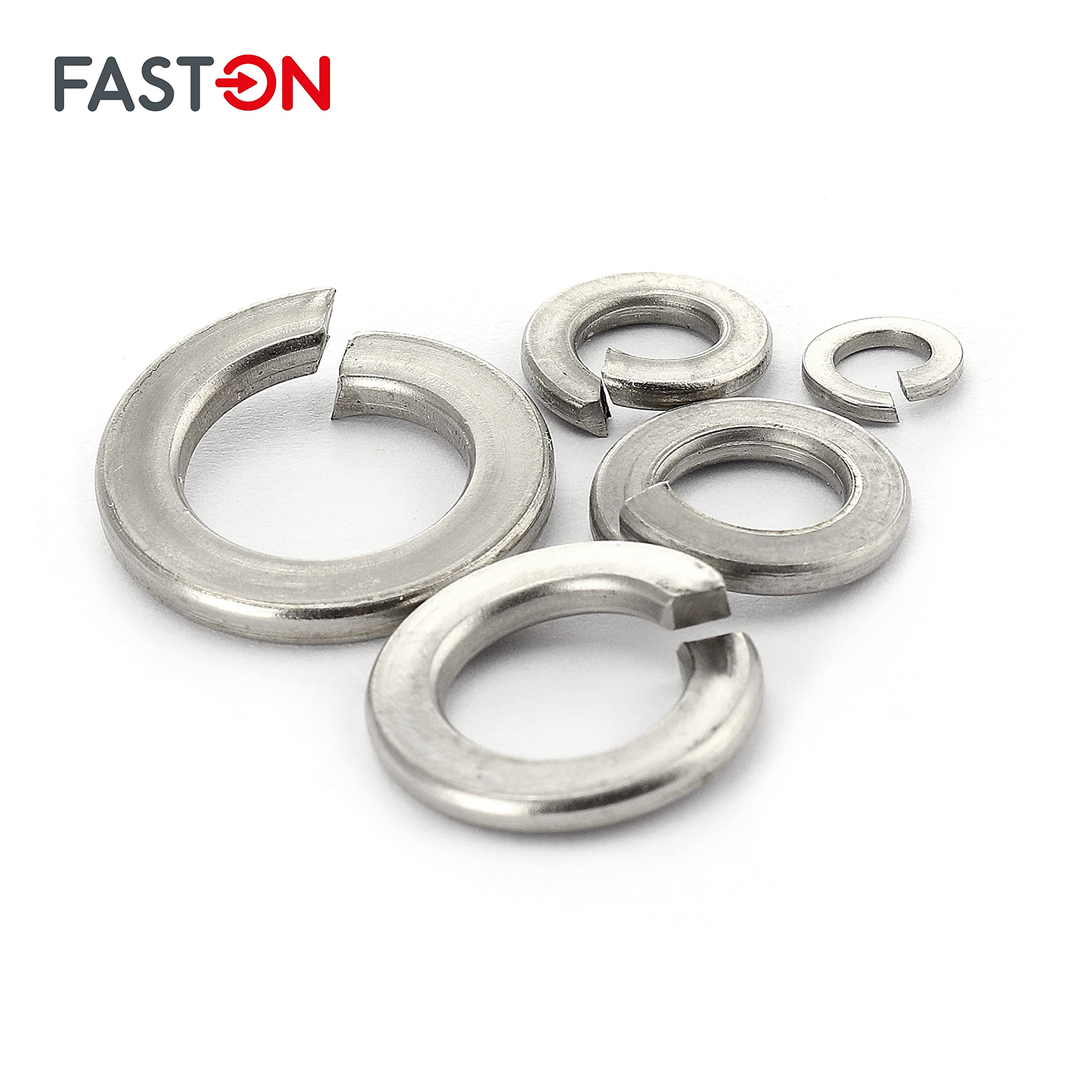 FASTON® Federscheiben M8 Edelstahl A2 V2A (500 Stück) DIN 127 Federringe Sprengringe Unterlegscheiben Beilagscheiben Sperringe Federscheibe Federring Beilagscheibe