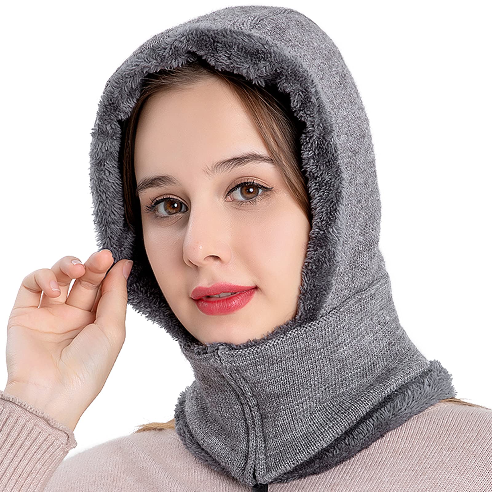 Cagoule en polaire pour homme et femme - Capuche - Pour le cyclisme, le ski, le visage, l'hiver, la tête, le cou, le visage