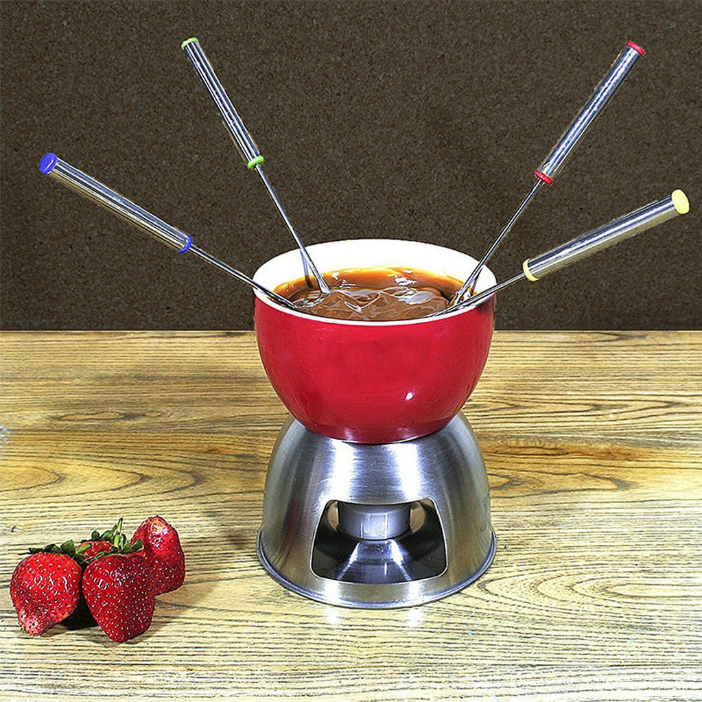 GuDoQi Forchette da Fonduta in Acciaio Inossidabile, Set di 12, 24cm
