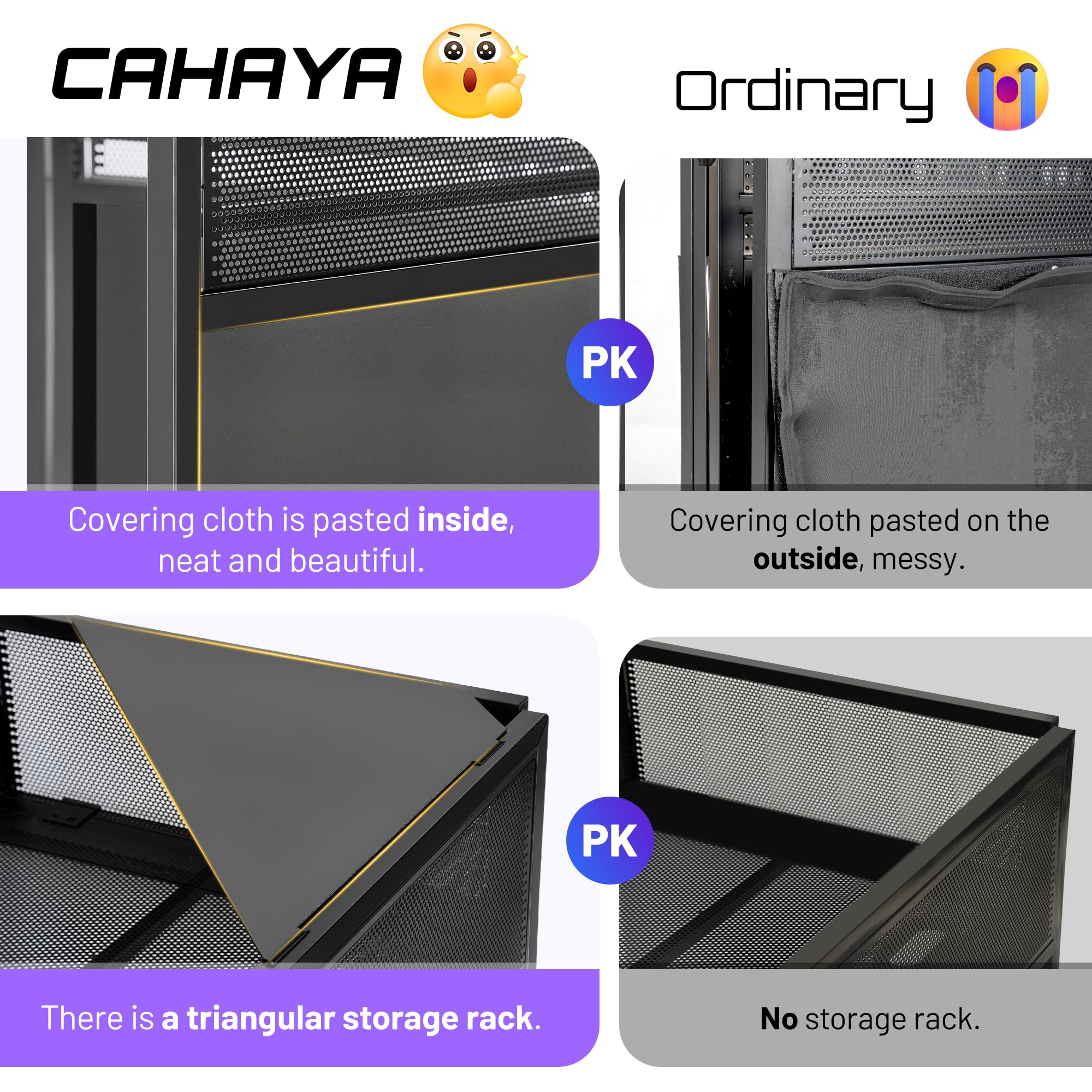 CAHAYA DJ Booth Ständer Tragbarer Faltbarer DJ-Tisch mit Doppelte Obere Ecken, Schwarzen & Weißen Lichtbespannungen, 102×51cm